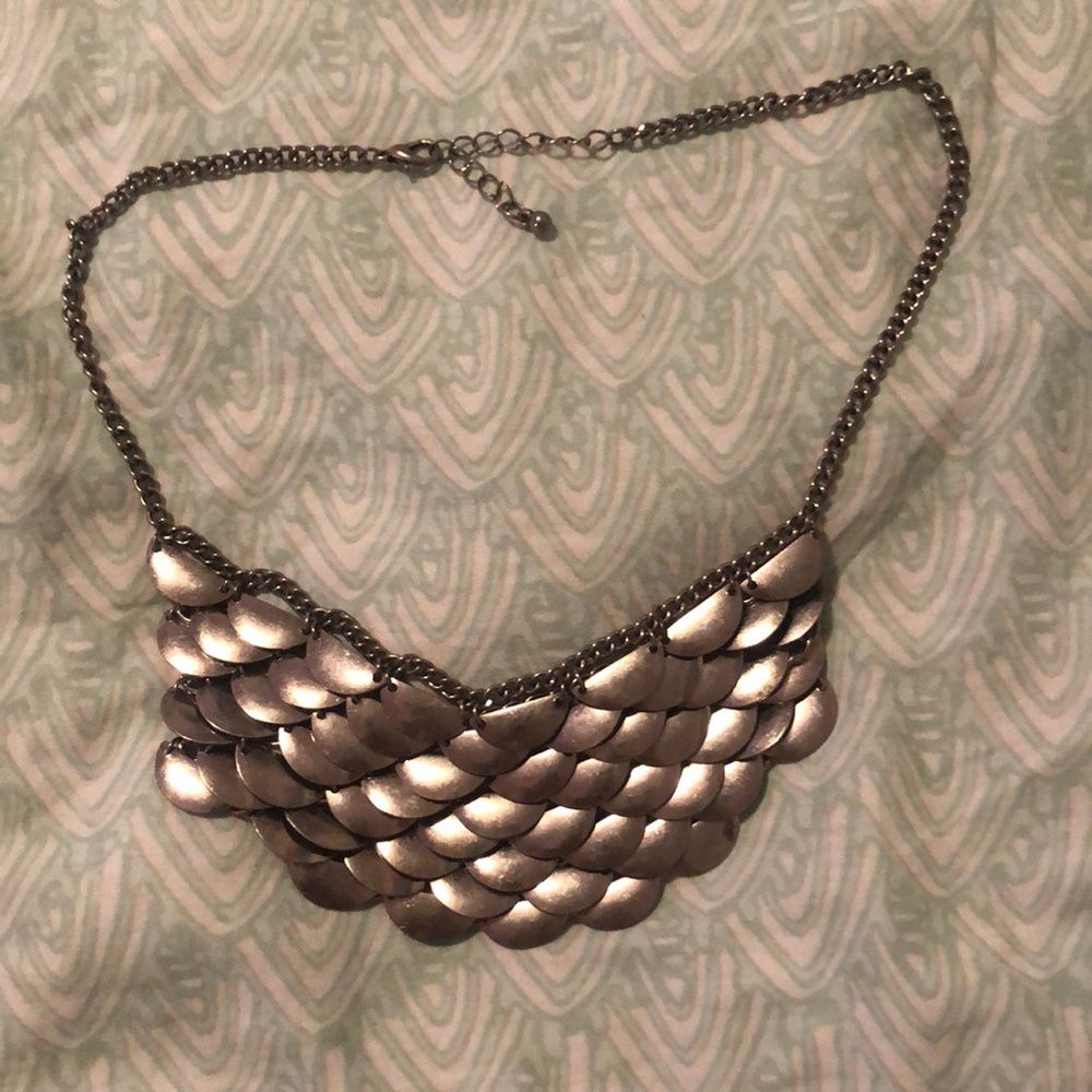 Silver statement necklace